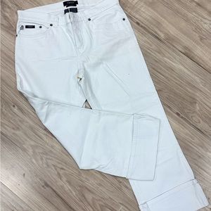 White cropped IZOD pants.